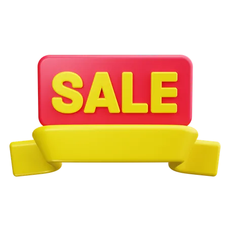 Sale Banner  3D Icon