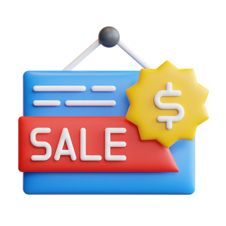 Sale Banner  3D Icon