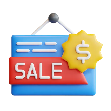 Sale Banner  3D Icon