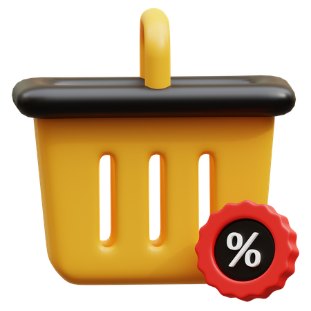 Sale Basket  3D Icon