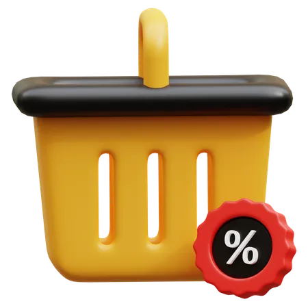 Sale Basket  3D Icon