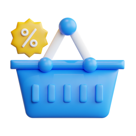 Sale Basket  3D Icon