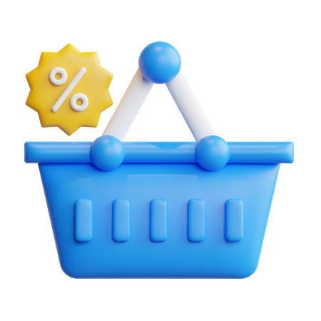 Sale Basket  3D Icon