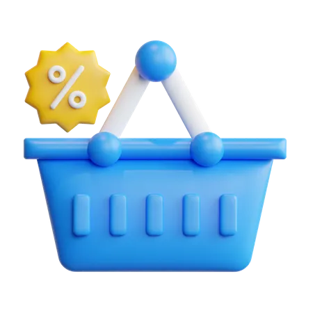 Sale Basket  3D Icon