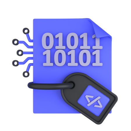 Sale Binary Code  3D Icon