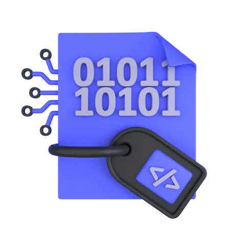 Sale Binary Code  3D Icon