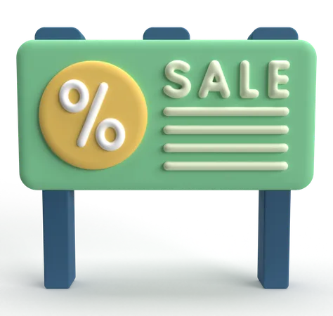 Sale Board  3D Icon