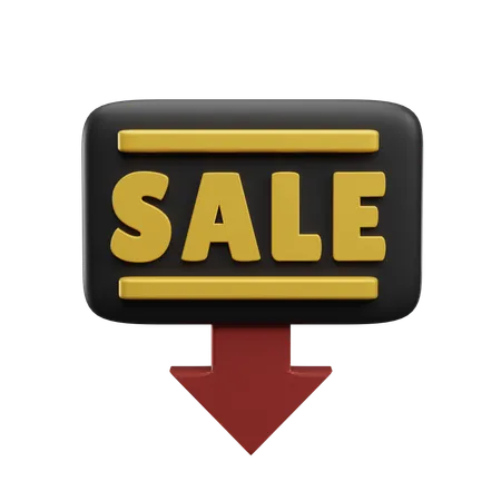 Sale Board  3D Icon