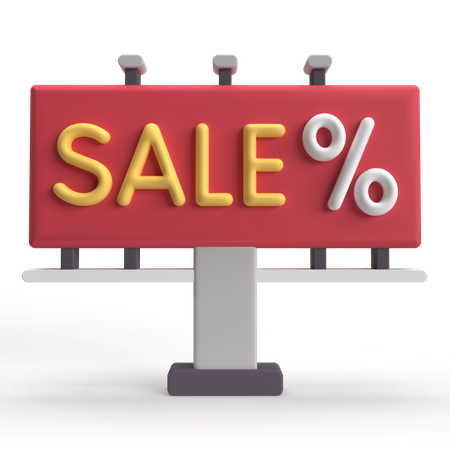 Sale Board  3D Icon