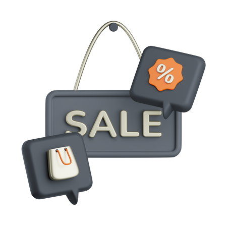 Sale Board  3D Icon