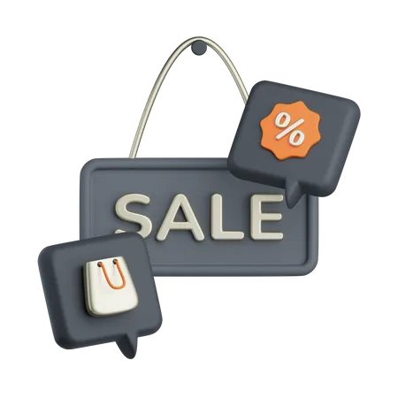 Sale Board  3D Icon