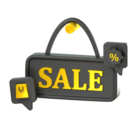 Sale Board  3D Icon
