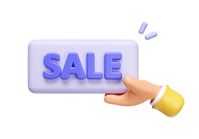 Sale Button  3D Icon