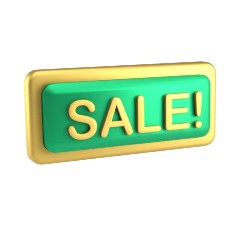 Sale Button  3D Icon