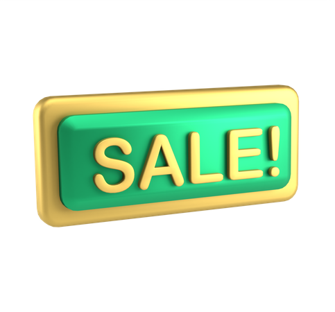Sale Button  3D Icon