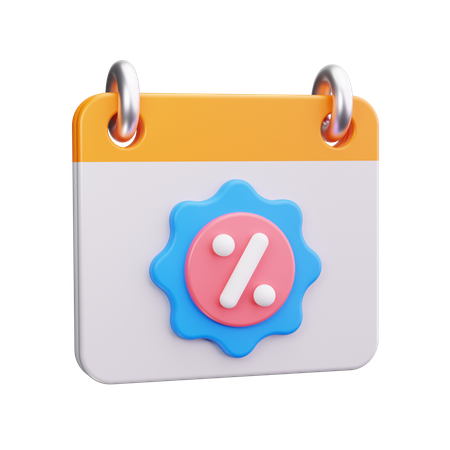 Sale calendar  3D Icon