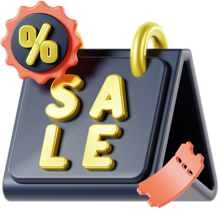 Sale Calendar  3D Icon