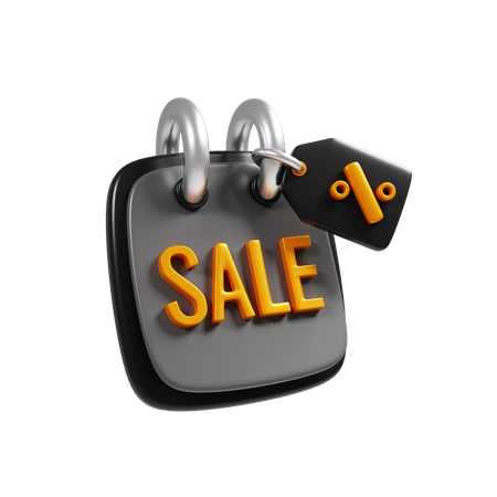 Sale Calendar  3D Icon