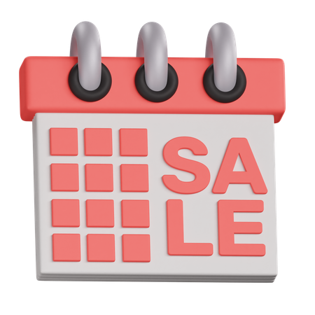 Sale Calendar  3D Icon