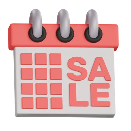 Sale Calendar  3D Icon