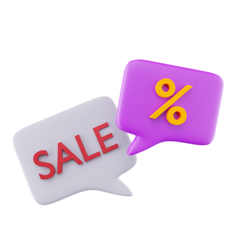 Sale Chat  3D Icon