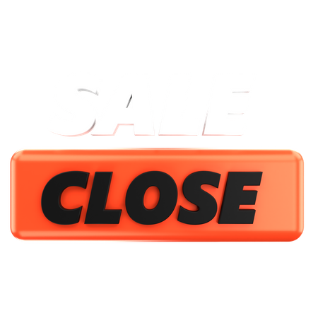Sale Close  3D Icon
