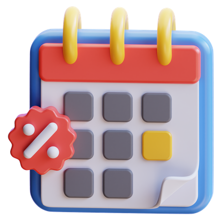 Sale date  3D Icon