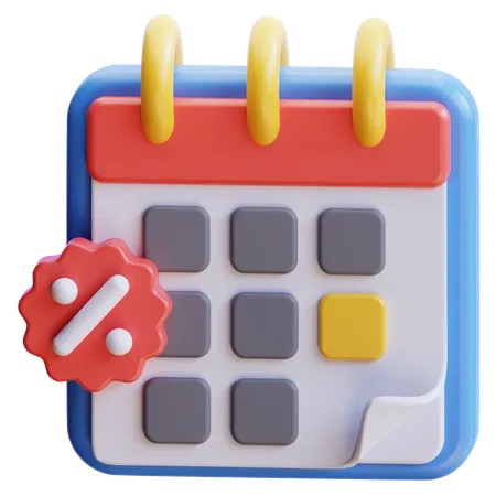 Sale date  3D Icon