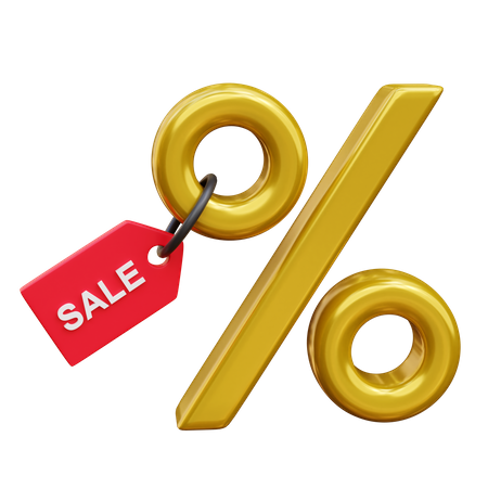 Sale Discount Tag  3D Icon