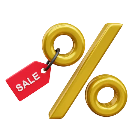 Sale Discount Tag  3D Icon