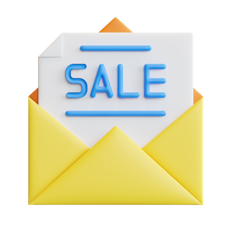 Sale Email  3D Icon