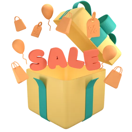 Sale Gift Box  3D Icon