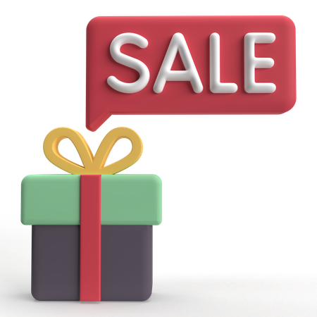 Sale Gift Box  3D Icon