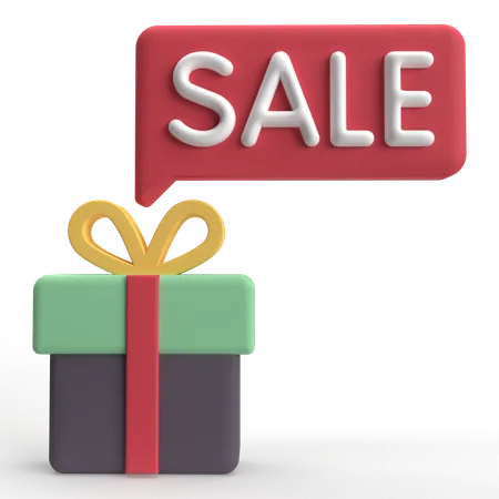 Sale Gift Box  3D Icon