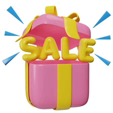 Sale Gift Box  3D Icon