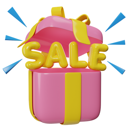 Sale Gift Box  3D Icon