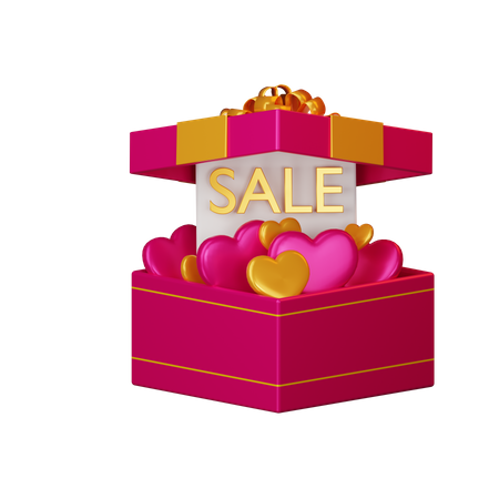 Sale Giftbox 3D Illustration