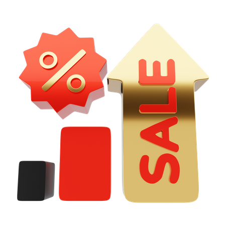 Sale Growth  3D Icon