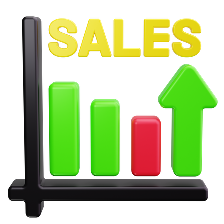 Sale Growth  3D Icon