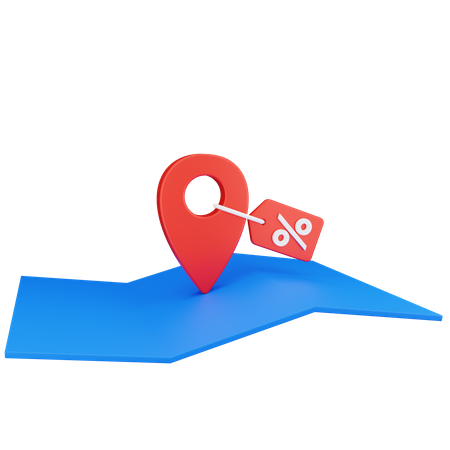 Sale Location Map Pointer  3D Icon