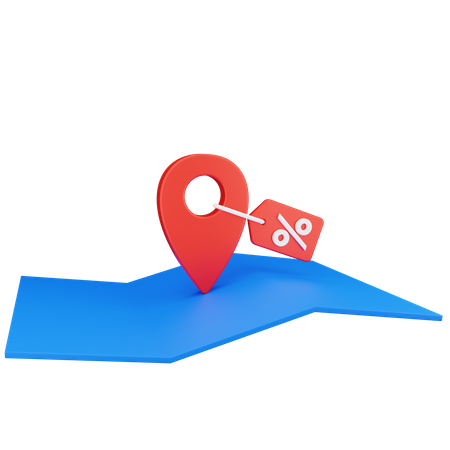 Sale Location Map Pointer  3D Icon