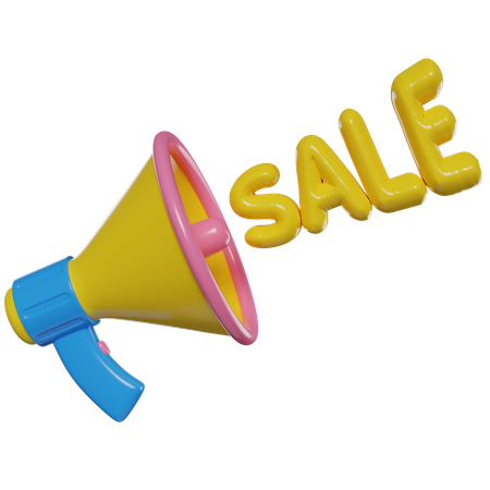 Sale Megaphone  3D Icon