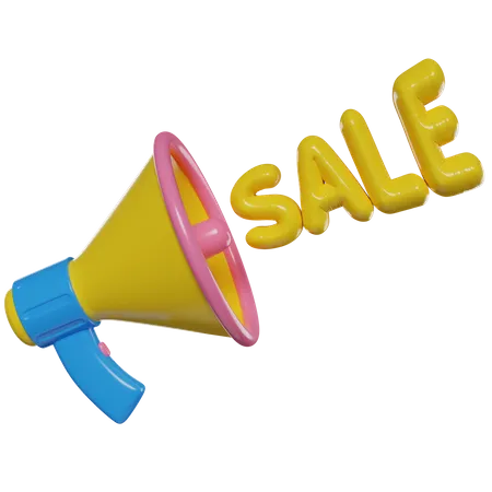 Sale Megaphone  3D Icon