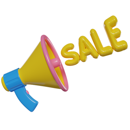 Sale Megaphone  3D Icon