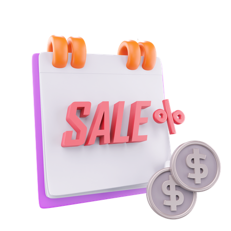 Sale Note  3D Icon