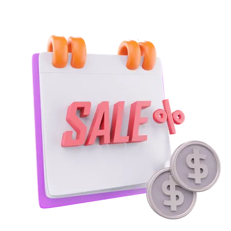 Sale Note  3D Icon