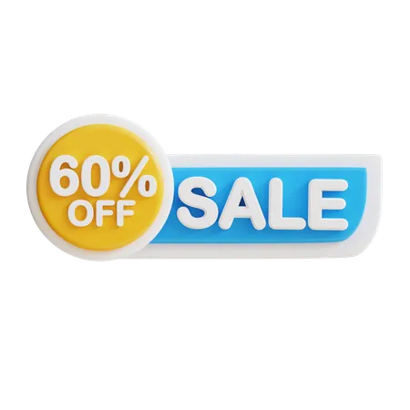 3 D Sale Off 60 Percent 3D Icon