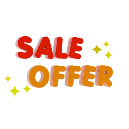 Sale Offer Shopping Text 3 D Icon 3D Icon