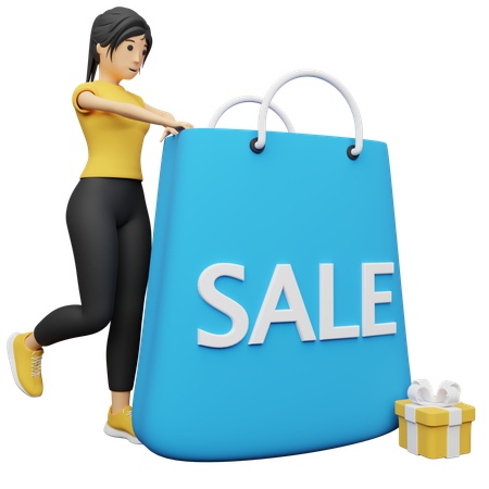 Sale Offer on digital products  3D Illustration