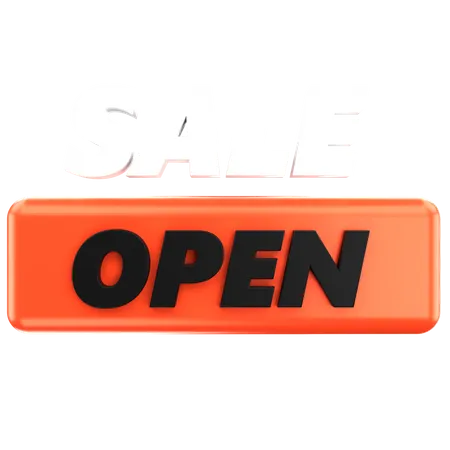 Black Friday Sale Open 3D Icon
